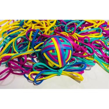 Imagem de Bandas de borracha, tamanho 64 (8,5 cm x 1/10.2 cm), elásticos coloridos elásticos elásticos sem látex, elásticos elásticos para pastas de arquivos, notas de papel, dinheiro, uso geral, saco de 1/1.8