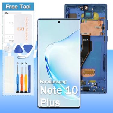 Imagem de Tela de substituição OLED para Samsung Galaxy Note 10 Plus/Note 10 Plus 5G SM-N975 SM-N976 17.3 cm LCD Display Touch Digitizer Assembly com ferramentas (azul com moldura)