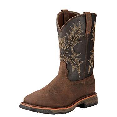 Imagem de Bota de trabalho masculina Ariat Workhog Wide Square-Toe H2O, Bruin Brown, 7.5 Wide