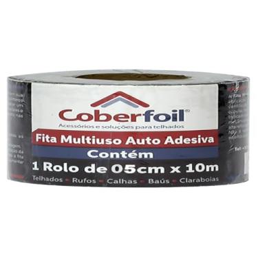 Imagem de Fita Manta Asfáltica Adesiva Multiuso Metalizada 5cmx10m Auto Colante Vedação para Telhados Calhas Rufos Alta Resistência e Durabilidade Vazamentos Vedação Refletiva Aluminizada