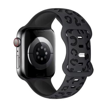 Imagem de Pulseira Silicone Animal Print Onça Compatível com Apple Watch - Baú d
