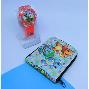 Imagem de Relógio Digital Pisca Luz Led Toca Musica Silicone + Carteira Infantil