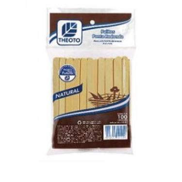 Imagem de Palito De Picolé Ponta Redonda Com 100 Natural - 51010 - Theoto