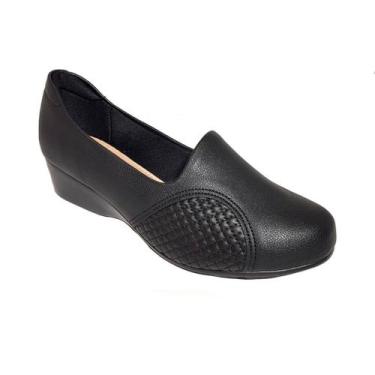 Imagem de Sapato Ortopédico Feminino Modare Anabela Joanetes 7014.229, 35, Preto