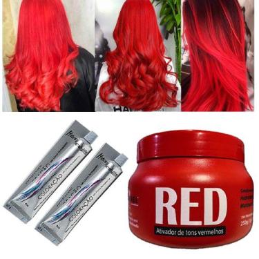 Imagem de Kit Red 01 Mascara 250g e 02 Coloração Red Mairibel/Hidraty