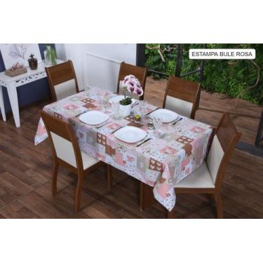 Imagem de Toalha de mesa oxford 4 lugares - MAYRA ENXOVAIS, BULE ROSA