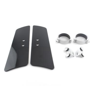 Imagem de FINMOKAL Kit de escudo de defletor de vento de garfo dianteiro preto para motocicleta compatível com Honda VT1100C2 VT750C Shadow Kawasaki VN1500 Vulcan Suzuki VL1500 Boulevard Yamaha XV1600 Road Star