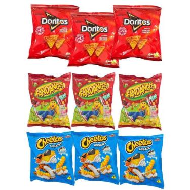 Imagem de Kit 25 Un Mini Salgadinho Fandangos + Doritos +cheetos - ELma Chips