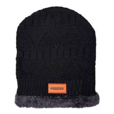 Imagem de Touca Lã Gorro Adulto Frio Inverno Forrada Antialergica - Darujo, Pret