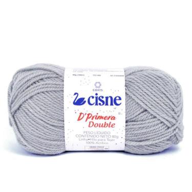 Imagem de Lã D'Primeira Double Cisne 80g, 930 Cinza