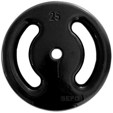 Imagem de Anilha Emborrachada Fitness 25 Kg Preta