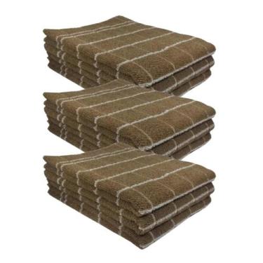 Imagem de Kit 9 panos de prato teka chef premium atoalhado 100% algodão 45 x 70c