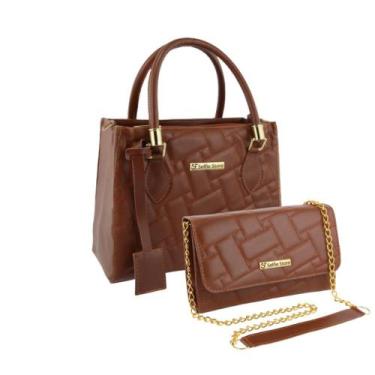 Imagem de Bolsa Feminina Transversal Tote Grande Moda + Bolsa Flap Kit - Selfie 