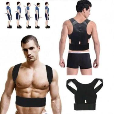 Imagem de Colete Corretor Coluna Cinta Postura Magnética Tamanho Pmg Unissex Alt