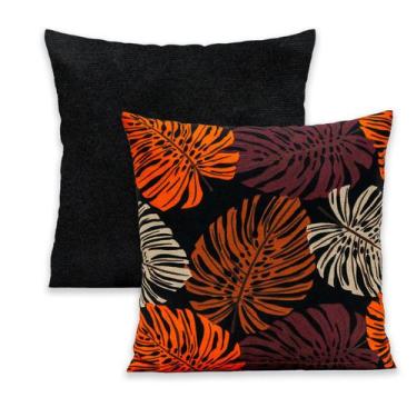 Imagem de Kit 2 Capas de Almofada 40x40cm Zíper Gorgurinho Lisa e Estampada - BE