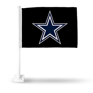 Imagem de Rico Industries Bandeira de carro preta Dallas Cowboys com estrela