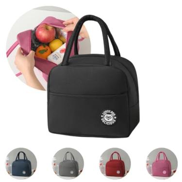 Imagem de Bolsa Térmica Marmiteira Lancheira Ideal para Alimentos Academia e Trabalho À Prova de Vazamentos (Preto)