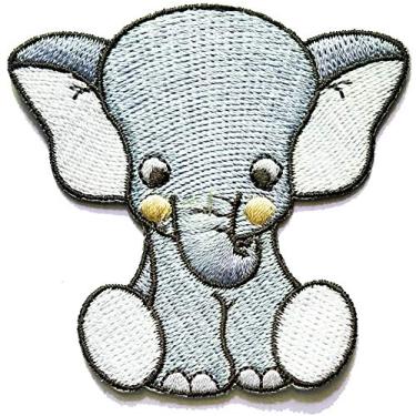 Imagem de Nipitshop Patches Cute Elephant Zoo Safari Animal Farm Cartoon Logo Kid Baby Boy Jacket Camiseta Patch Costura Ferro em Sinal Bordado Fantasia Presente