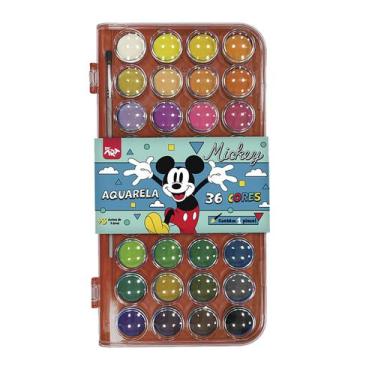 Imagem de Aquarela Tinta Conjunto Com Pincel 36 Cores Mickey Mouse Dac