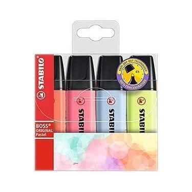 Imagem de Kit Marca Texto Stabilo 4 Cores, Terracota