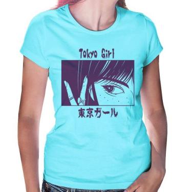 Imagem de Baby Look Tokio Girl - Foca na Moda, Azul claro, P