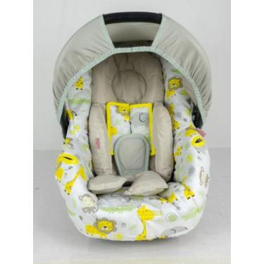 Imagem de Kit capa de bebê conforto e redutor - safári amarelo - ALAN PIERRE BAB