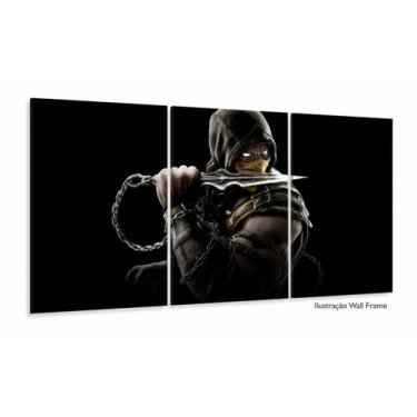 Imagem de Quadros Decorativos Mortal Kombat 120x60 3 peças em Tecido - Wall Fram