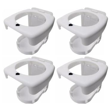 Imagem de 4 Porta Copo Retrátil Dobrável Barco Lancha Carro Branco - TOP-AR