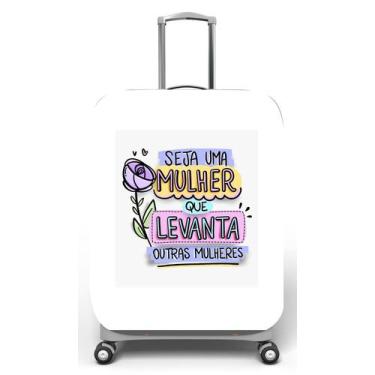 Imagem de Capa para mala de viagem G, medidas max C48x A75 x P29cm Estampa Seja 