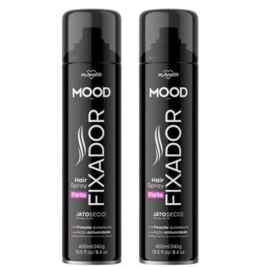 Imagem de Kit 2 Hair Spray Fixador Forte Mood 400Ml - My Health