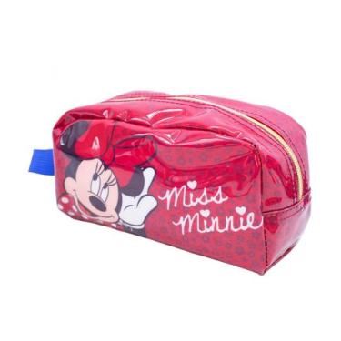 Imagem de Necessaire Vermelho Miss Minnie 23X11cm Disney - Taimes