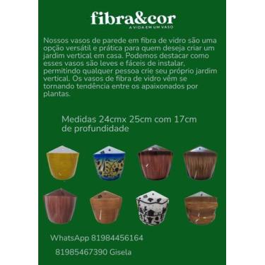 Imagem de Vaso de parede modelo meia lua de fibra de vidro - @fibra_cor