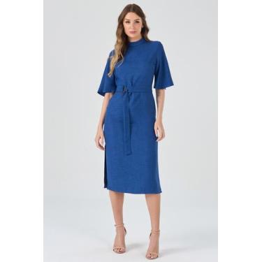 Imagem de Vestido Midi PKS Mangas 3/4 Azul Royal, P