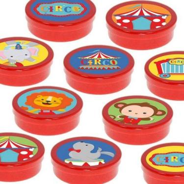 Imagem de Latinha Lembrancinha Festa Circo 2 - 8cm - 20 unidades - Vermelho -  R