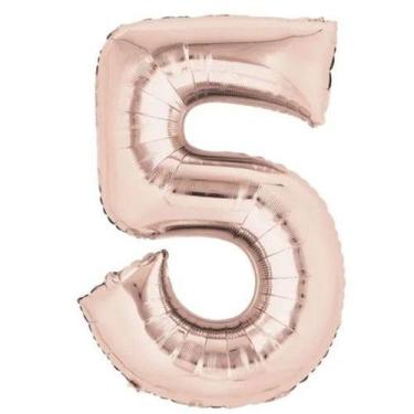Imagem de Balão Número 5 Rose Gold 40cm - Neotrentina