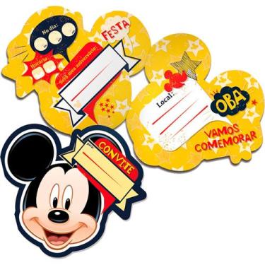 Imagem de Convite Grande Festa Mickey Clássico- Pacote com 10 Un. - Regina