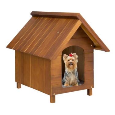 Imagem de Casa Casinha Cachorro Caes Pet Pequena N2 Madeira Cerejeira - Apiario 