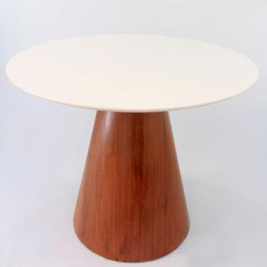 Imagem de Mesa de Jantar Cone 120 cm Base Madeira Mogo Escuro - Outros, Laca Bra