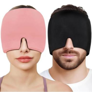 Imagem de Mascara Touca Térmica De Gel Para Alívio De Enxaqueca - JW SHOP, Rosa