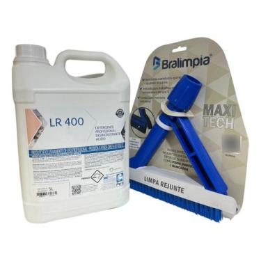 Imagem de Kit Lr 400 Detergente Limpa Rejunte + Escova Profi Bralimpia - PEROL