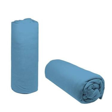 Imagem de Capa Colchão Doce Vida Azul Plácido - Solteiro - 70% Algodão