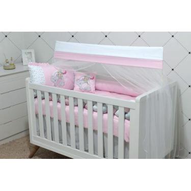 Imagem de Kit de Berço Encanto 07 Peças - Bebê & Enxoval, Elefante Rosa