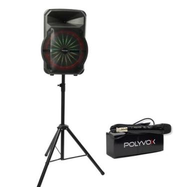 Imagem de Caixa Som Xc-715T Polyvox Bluetooth 700w + Tripé+Mic C/ fio