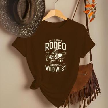 Imagem de Camiseta Feminina Country Look Country T-shirt Roça Agro Rodeio Boiade