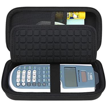 Imagem de Canboc Estojo de transporte para calculadora científica Texas Instruments TI-30XS/TI-36X Pro MultiView, cabo, bateria, canetas e outros acessórios, preto + preto (apenas capa)