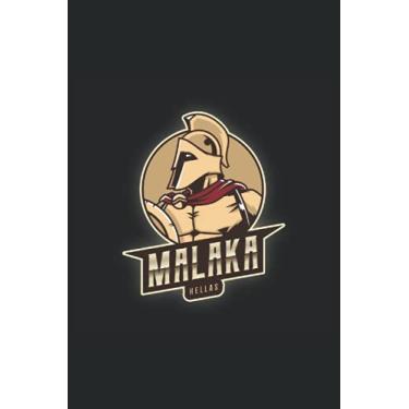 Imagem de Maglietta della maledizione greca del casco di Malaka Hellas: Notebook ato, Journal, Diario, Elenco delle to-do o Desidenti (6 "x 9" 15. 24 cm X22. 86 cm) 120 pagine