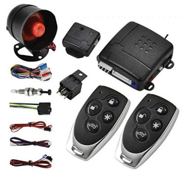 Imagem de Kit central central central de carro MASO com trava de segurança de carro e sensor de choque + caixa Contorl + 2 controles remotos de substituição para fechadura de porta central do carro