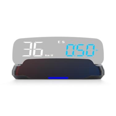 Imagem de Daconovo Heads-Up Display Velocímetro digital Velocímetro GPS para mudança de cor do carro Exibições de luz ambiente Velocidade Direção Tempo de viagem Distância Alarme de excesso de velocidade Fadiga