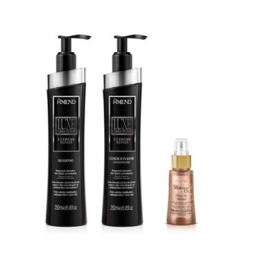 Imagem de Amend Luxe Creations Extreme Repair Sh 250ml + Cond 250ml + Millenar O