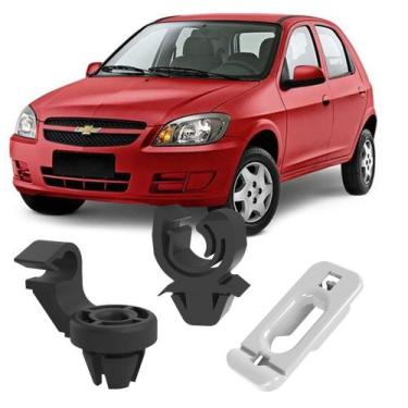 Imagem de Kit Grampos Presilhas Para Haste Vareta Do Capô Celta 2007 2008 2009 2